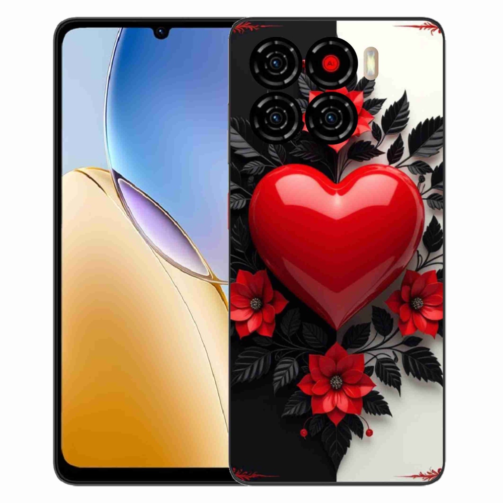 Gelový kryt mmCase na ZTE Blade A56 - červené srdce