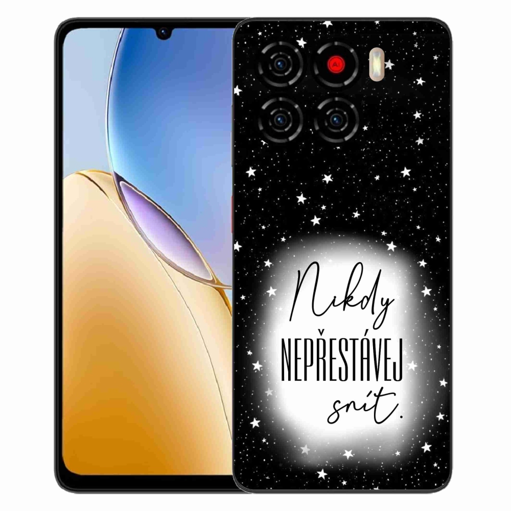 Gelový kryt mmCase na ZTE Blade A56 - citát 1 bíločerné pozadí