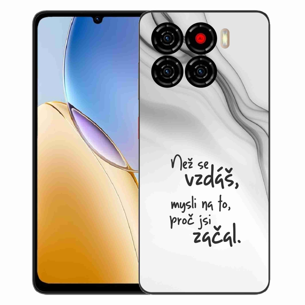 Gelový kryt mmCase na ZTE Blade A56 - citát 2 bílé pozadí