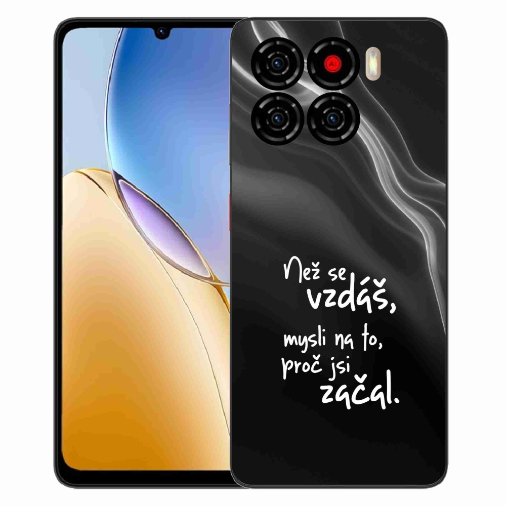 Gelový kryt mmCase na ZTE Blade A56 - citát 2 černé pozadí