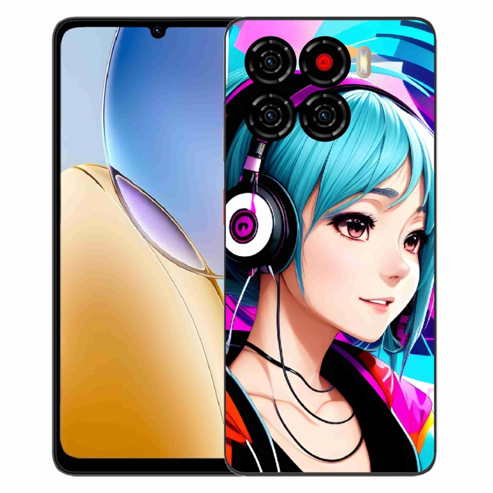 Gelový kryt mmCase na ZTE Blade A56 - dívka se sluchátky