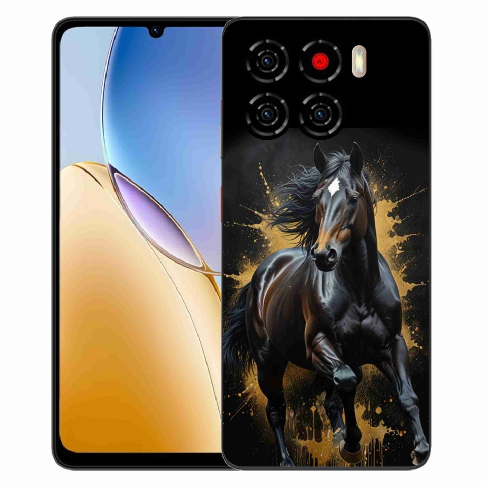 Gelový kryt mmCase na ZTE Blade A56 - elegantní černý hřebec