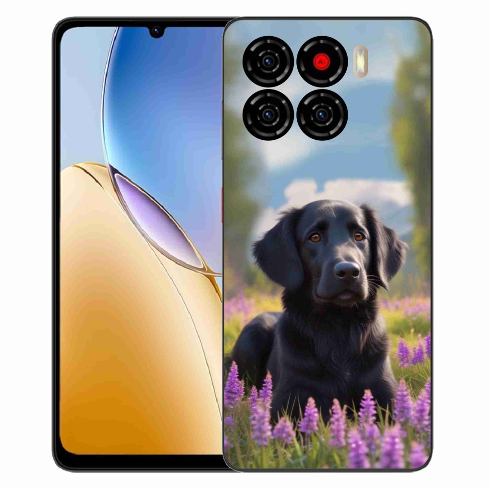 Gelový kryt mmCase na ZTE Blade A56 - elegantní černý retrívr