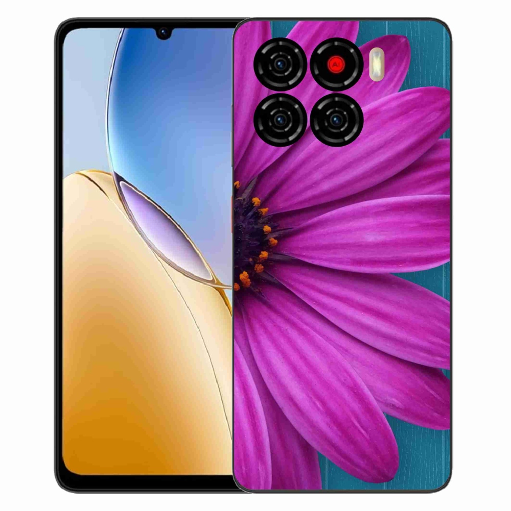 Gelový kryt mmCase na ZTE Blade A56 - fialová kopretina