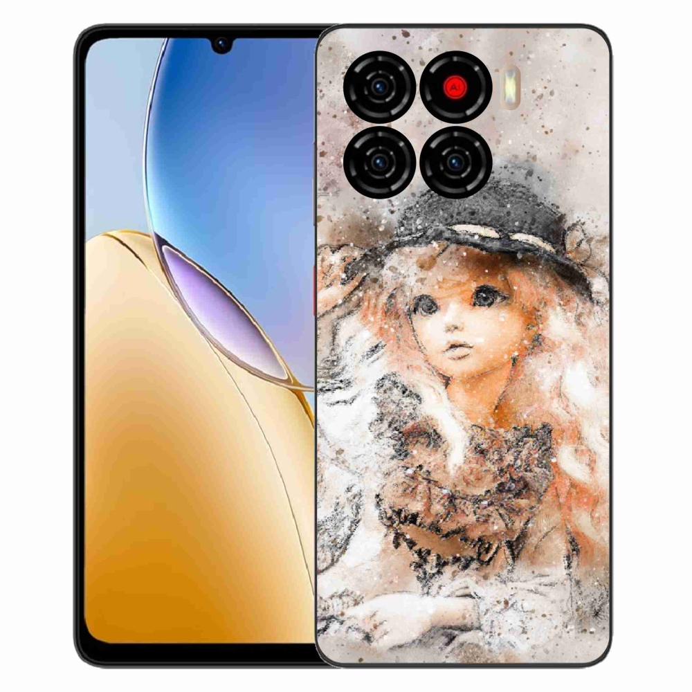 Gelový kryt mmCase na ZTE Blade A56 - holčička s kloboukem