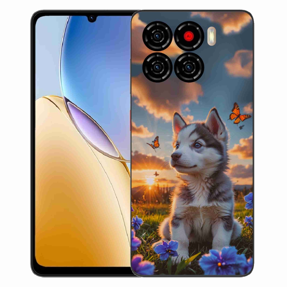 Gelový kryt mmCase na ZTE Blade A56 - husky při západu slunce
