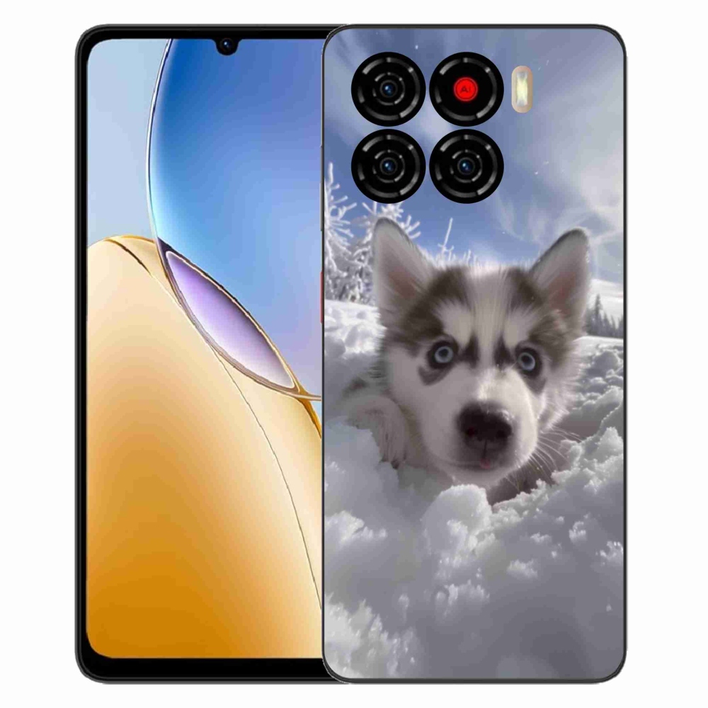 Gelový kryt mmCase na ZTE Blade A56 - husky ve sněhu