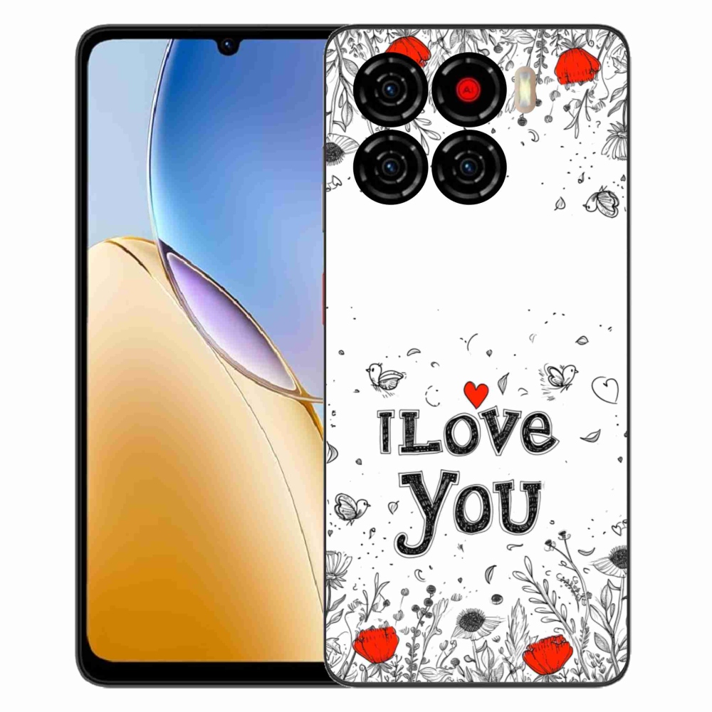 Gelový kryt mmCase na ZTE Blade A56 - I love you bílé pozadí