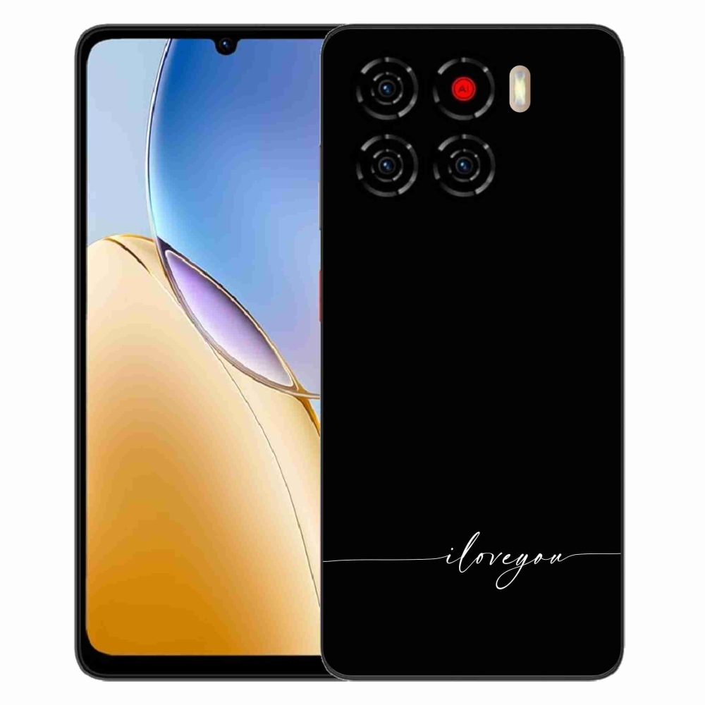 Gelový kryt mmCase na ZTE Blade A56 - I love you černé pozadí