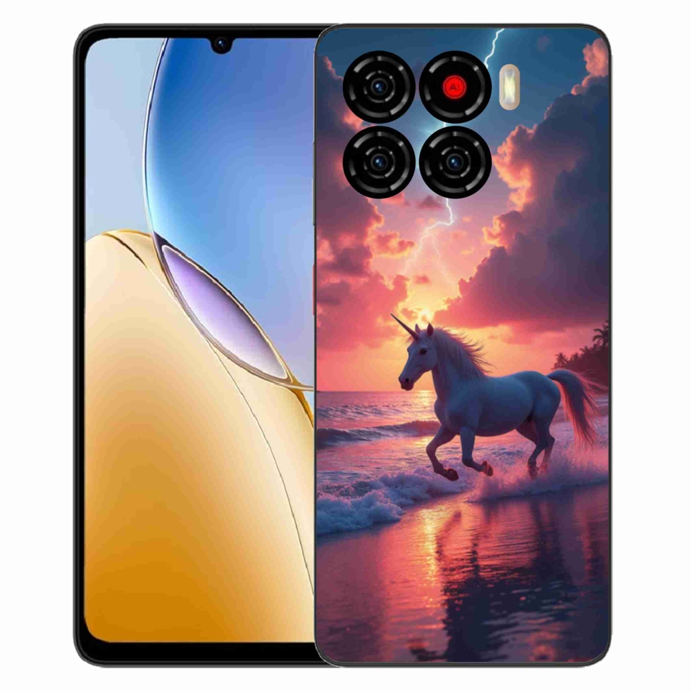 Gelový kryt mmCase na ZTE Blade A56 - jednorožec na pláži