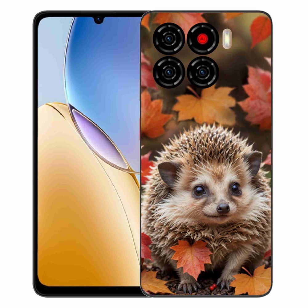 Gelový kryt mmCase na ZTE Blade A56 - ježek v listí
