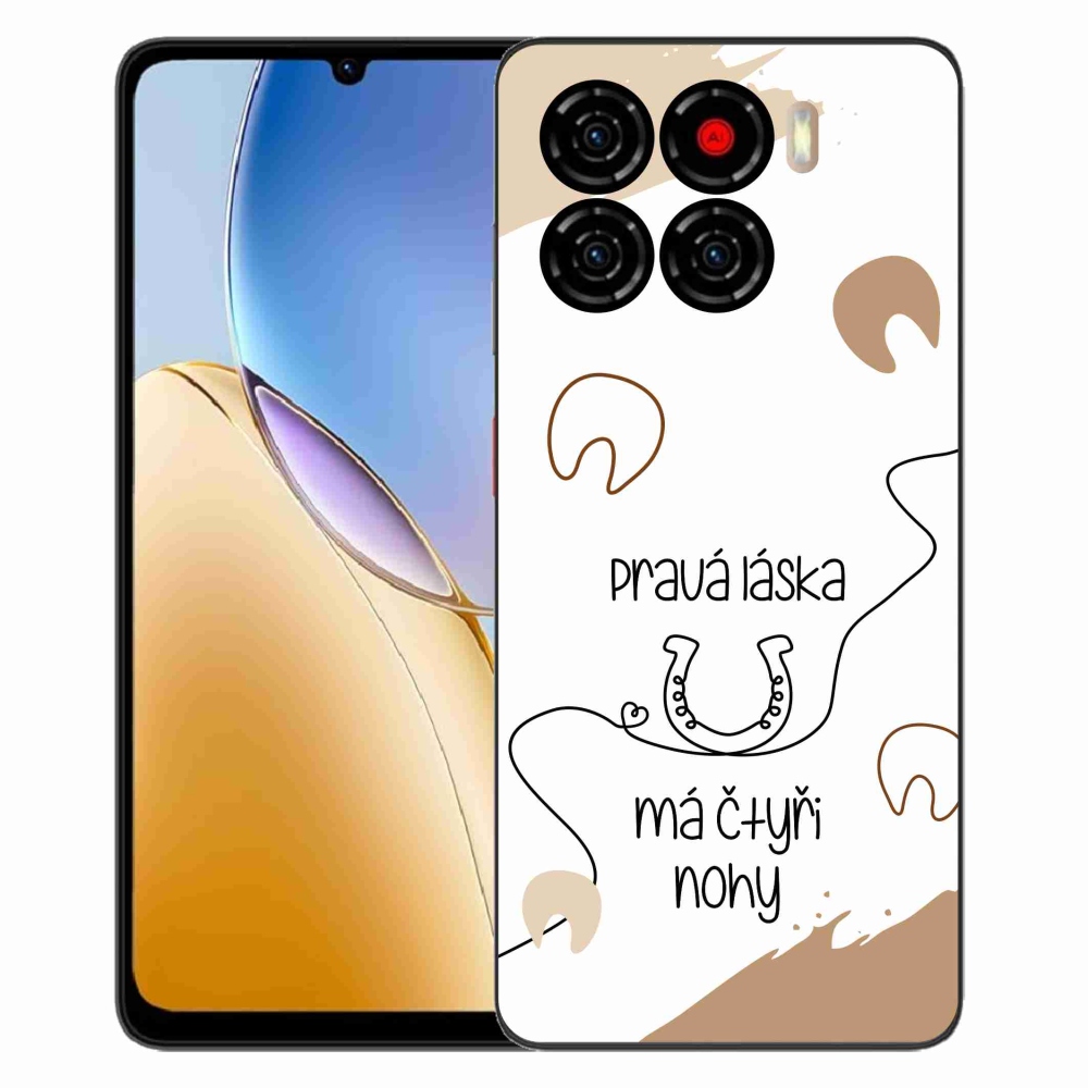 Gelový kryt mmCase na ZTE Blade A56 - koňský motiv bílé pozadí