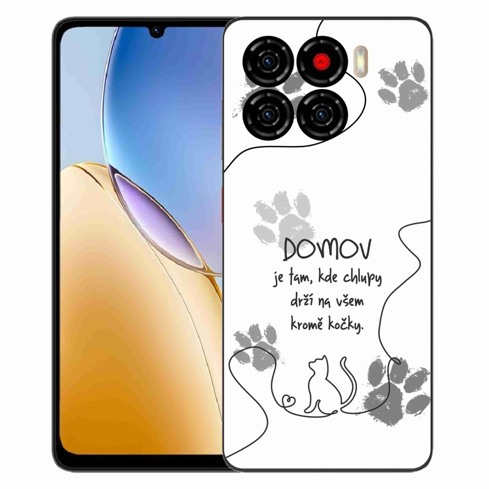Gelový kryt mmCase na ZTE Blade A56 - kočičí motiv bílé pozadí