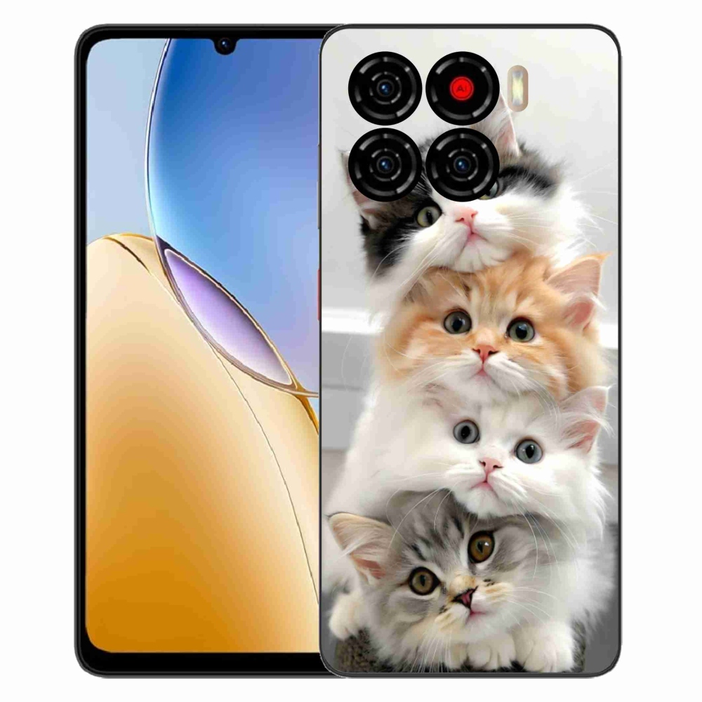 Gelový kryt mmCase na ZTE Blade A56 - kočičí parta