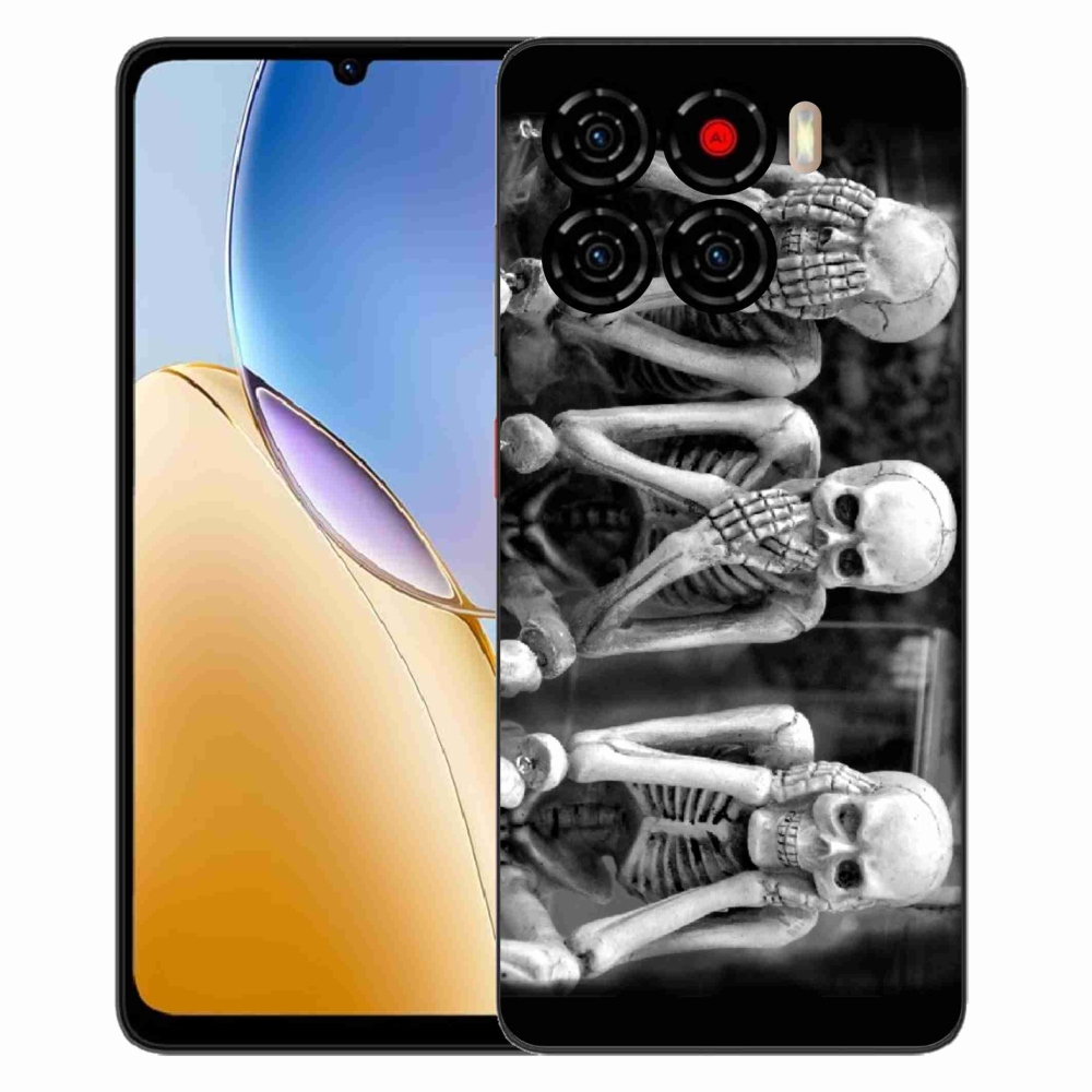 Gelový kryt mmCase na ZTE Blade A56 - kostlivci