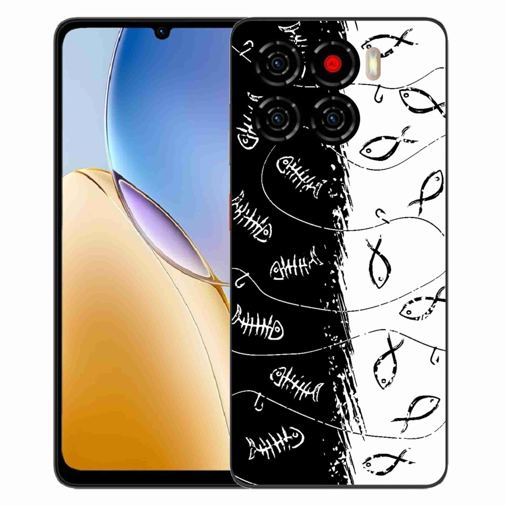 Gelový kryt mmCase na ZTE Blade A56 - kostry a rybky