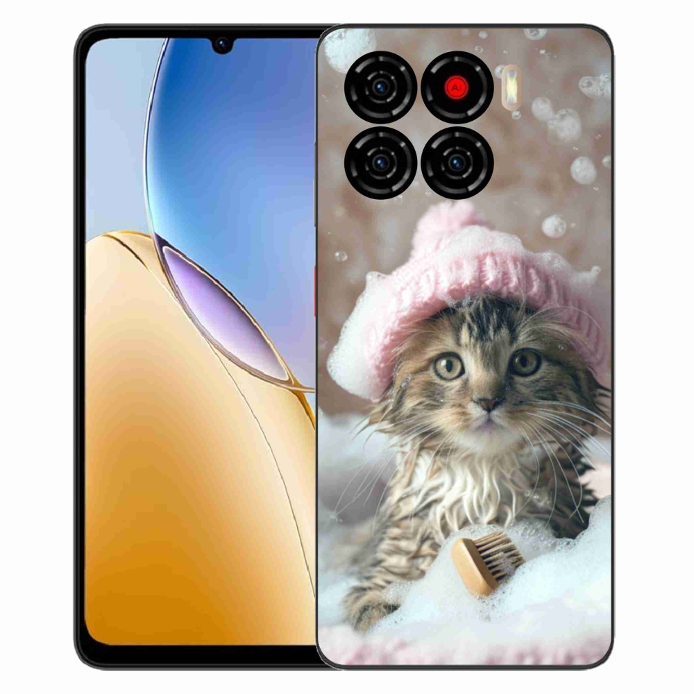 Gelový kryt mmCase na ZTE Blade A56 - kotě a koupel