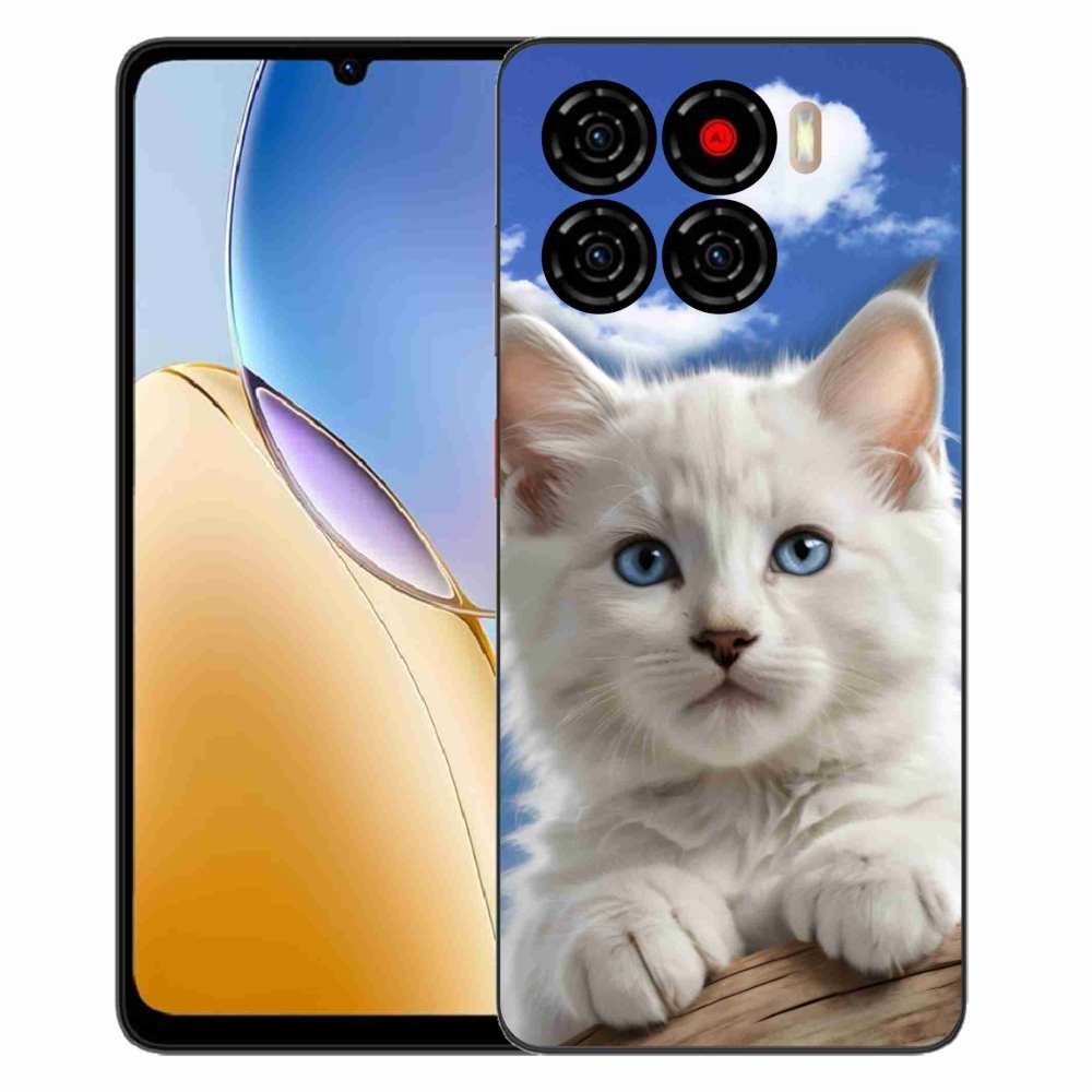 Gelový kryt mmCase na ZTE Blade A56 - kotě a oblaka