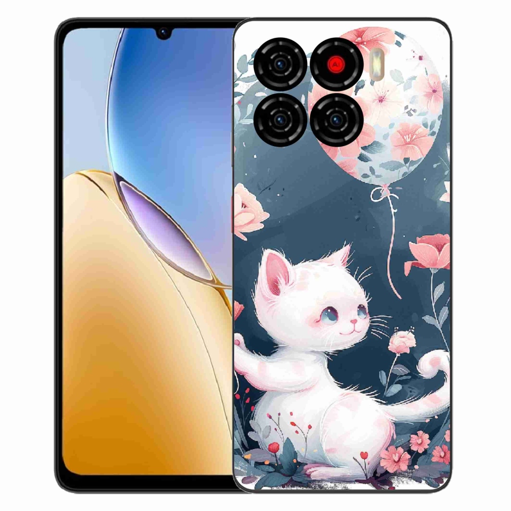 Gelový kryt mmCase na ZTE Blade A56 - kotě s balónkem