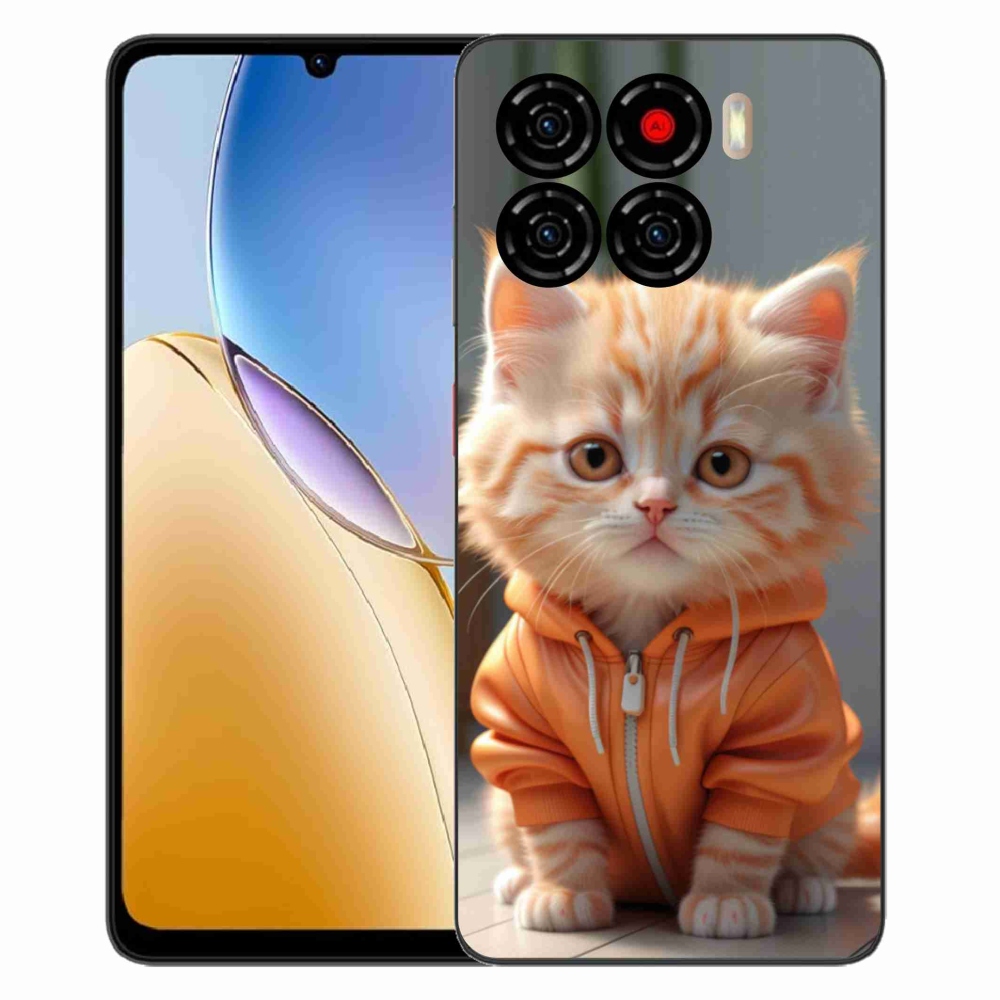 Gelový kryt mmCase na ZTE Blade A56 - kotě v mikině
