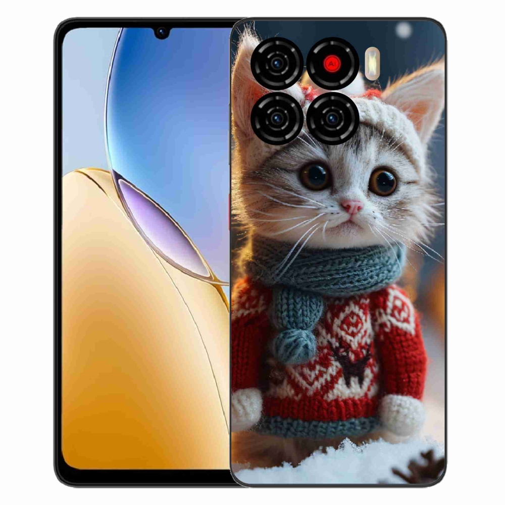 Gelový kryt mmCase na ZTE Blade A56 - kotě ve svetru