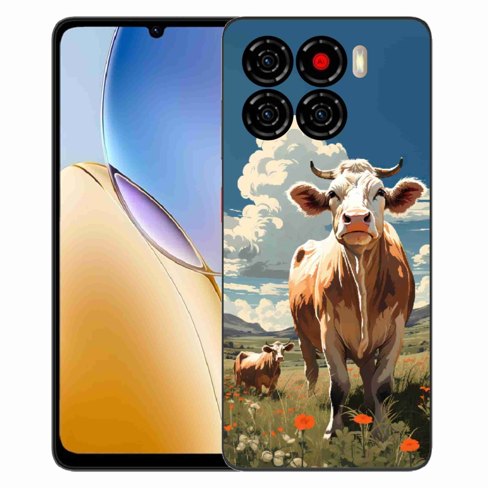 Gelový kryt mmCase na ZTE Blade A56 - krávy na louce