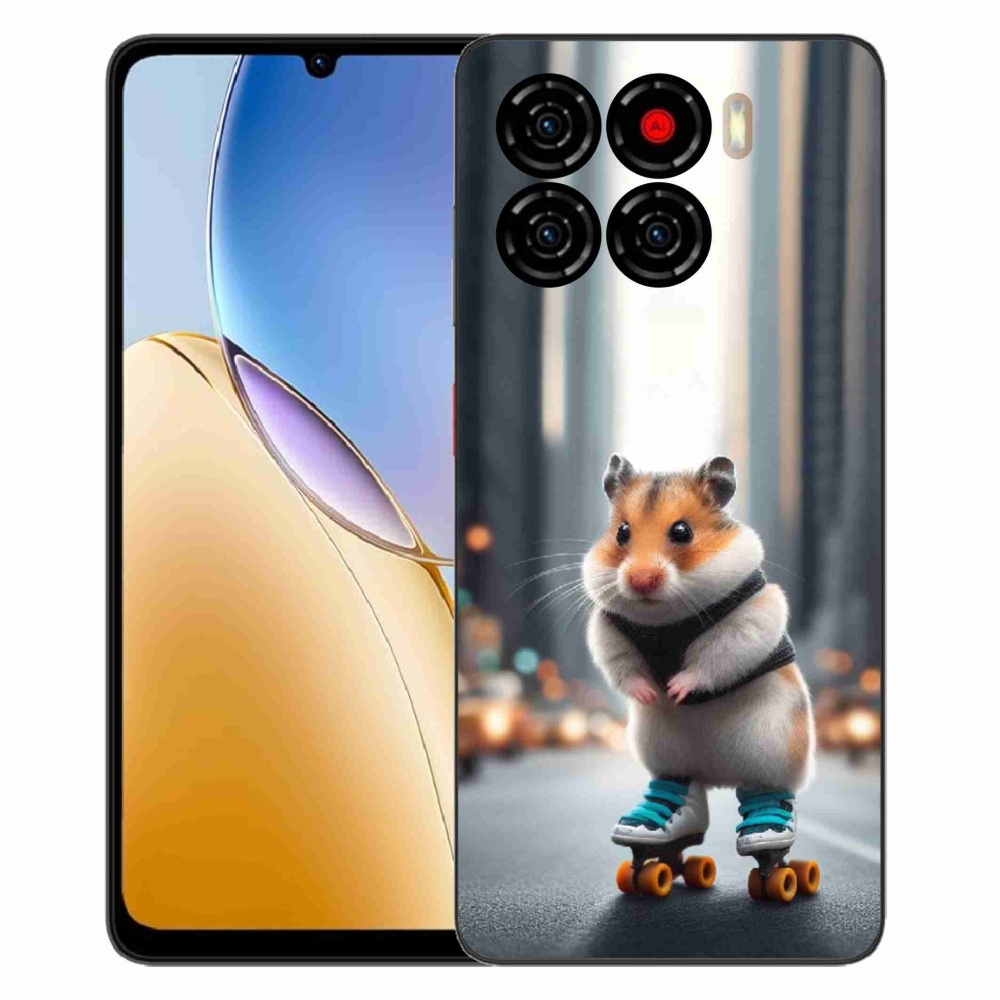 Gelový kryt mmCase na ZTE Blade A56 - křeček na bruslích
