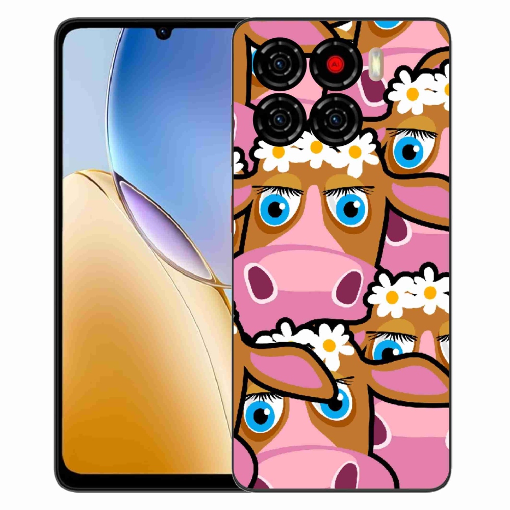 Gelový kryt mmCase na ZTE Blade A56 - kreslené kravičky