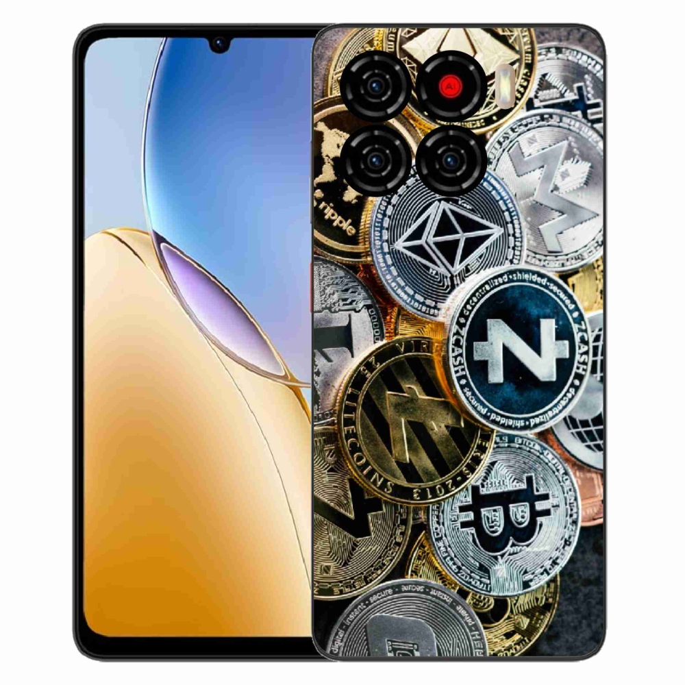 Gelový kryt mmCase na ZTE Blade A56 - kryptoměny
