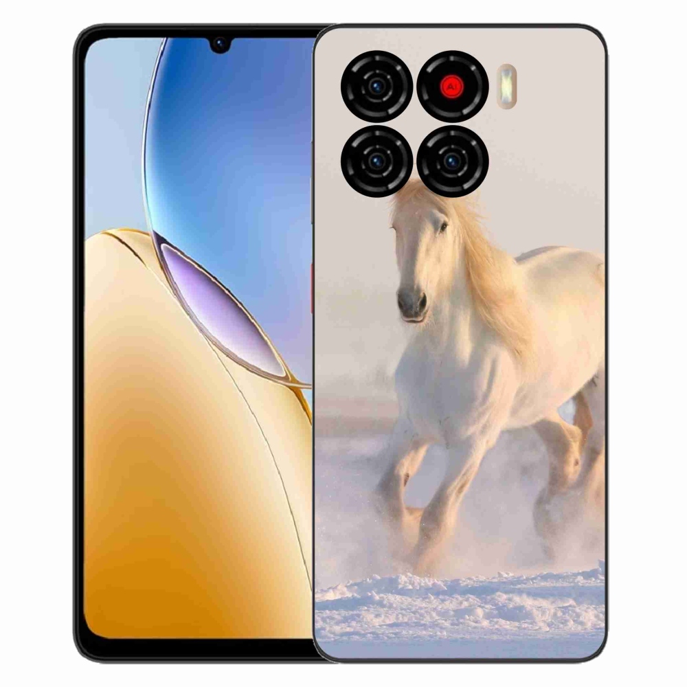 Gelový kryt mmCase na ZTE Blade A56 - kůň ve sněhu