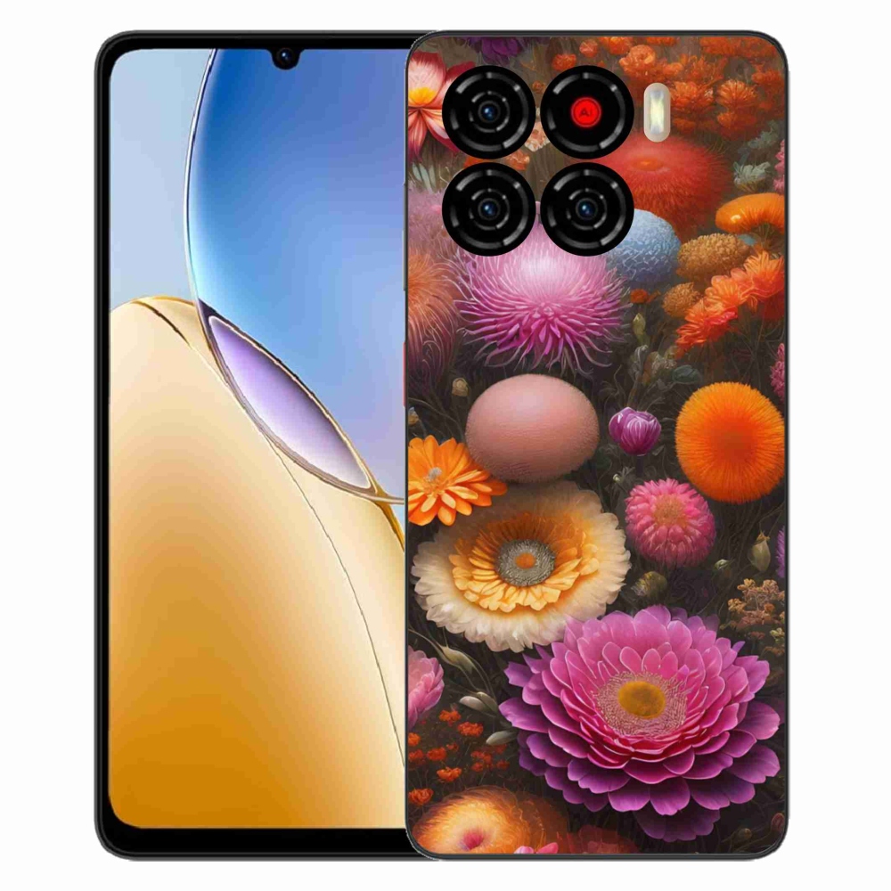 Gelový kryt mmCase na ZTE Blade A56 - květinová kompozice