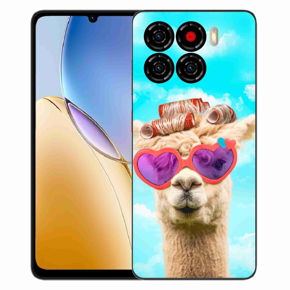 Gelový kryt mmCase na ZTE Blade A56 - lama s brýlemi