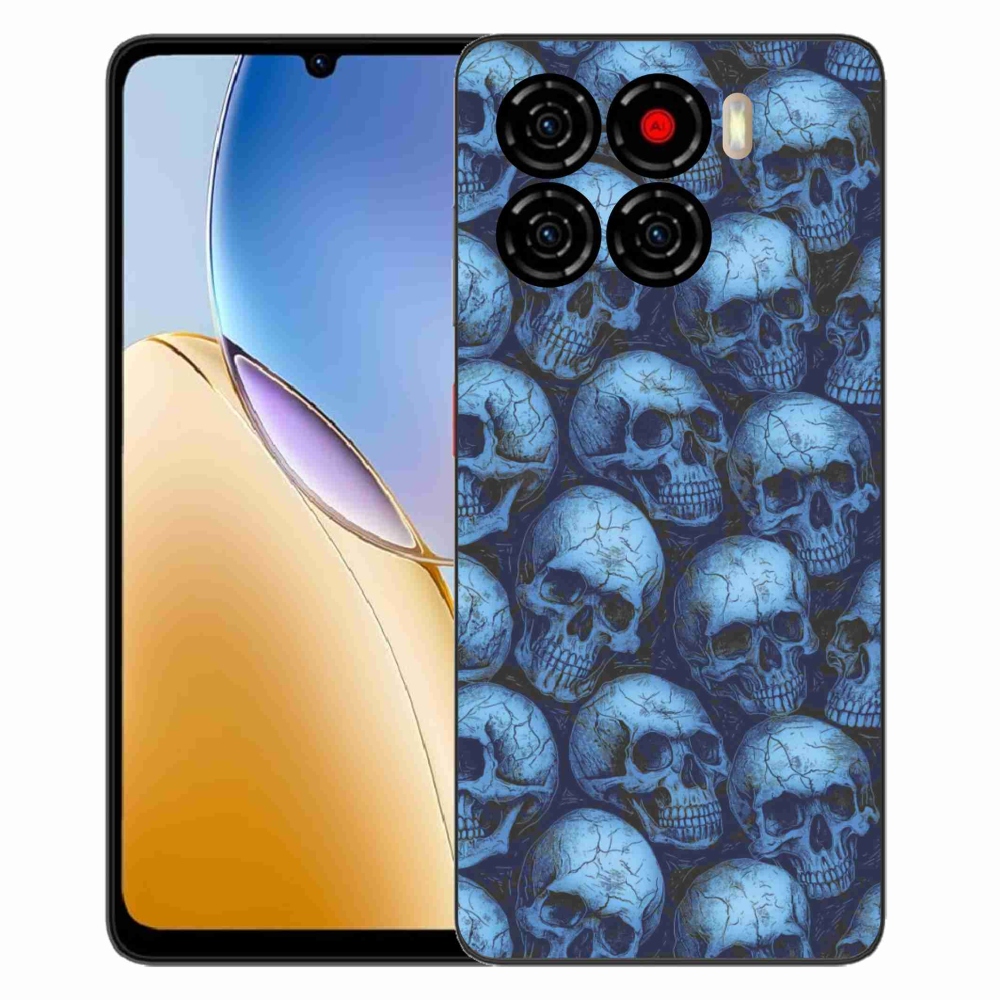 Gelový kryt mmCase na ZTE Blade A56 - lebky