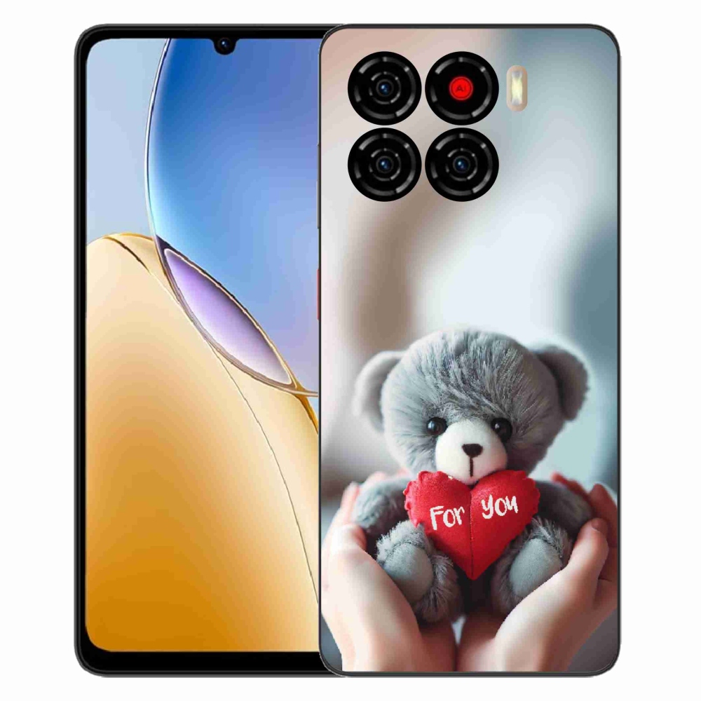 Gelový kryt mmCase na ZTE Blade A56 - medvídek pro zamilované