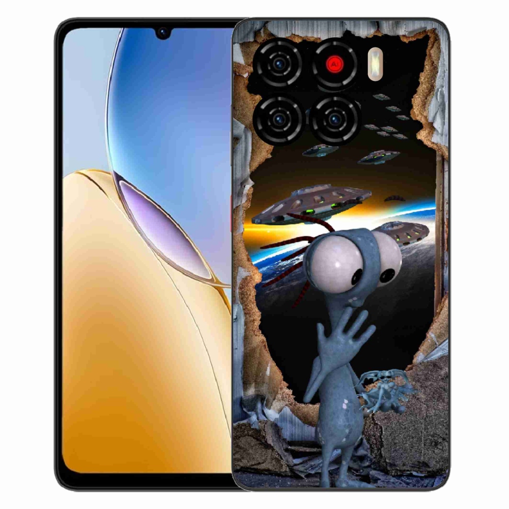 Gelový kryt mmCase na ZTE Blade A56 - mimozemšťan
