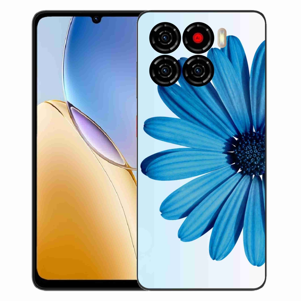 Gelový kryt mmCase na ZTE Blade A56 - modrá kopretina