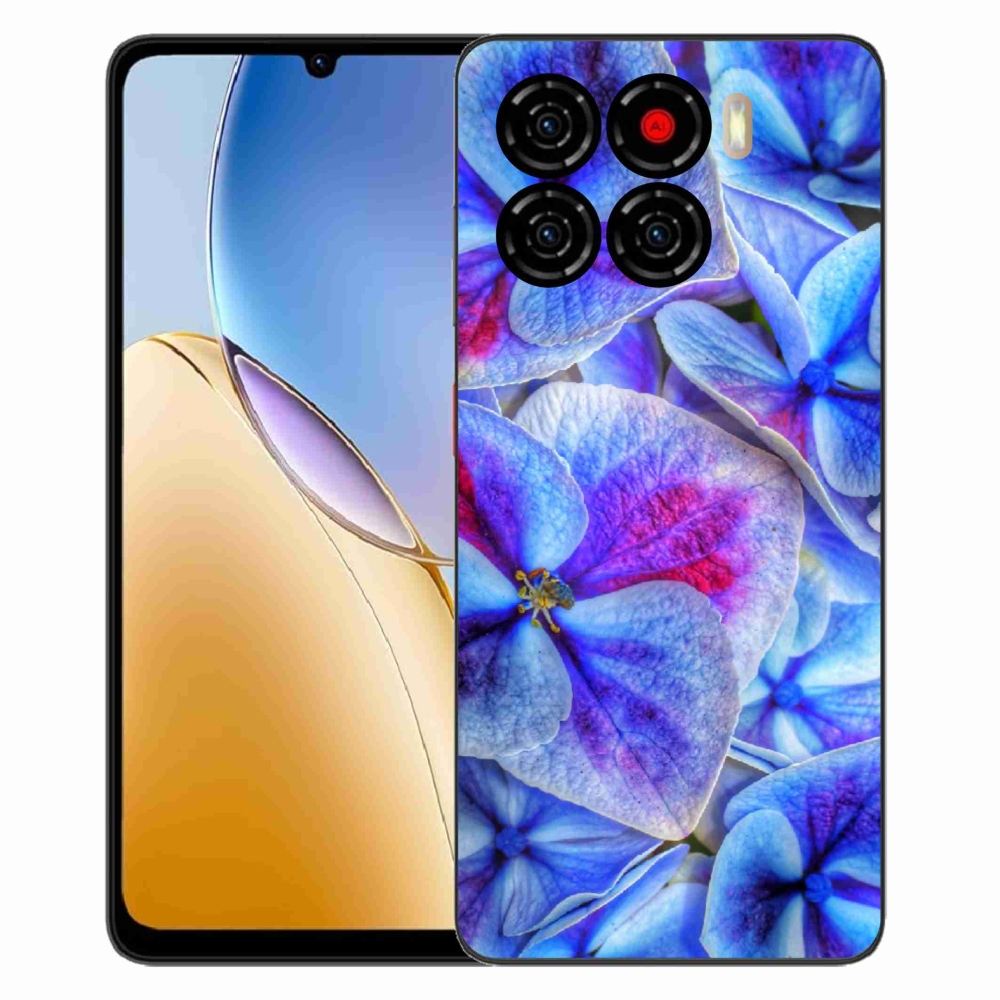 Gelový kryt mmCase na ZTE Blade A56 - modré květy 1