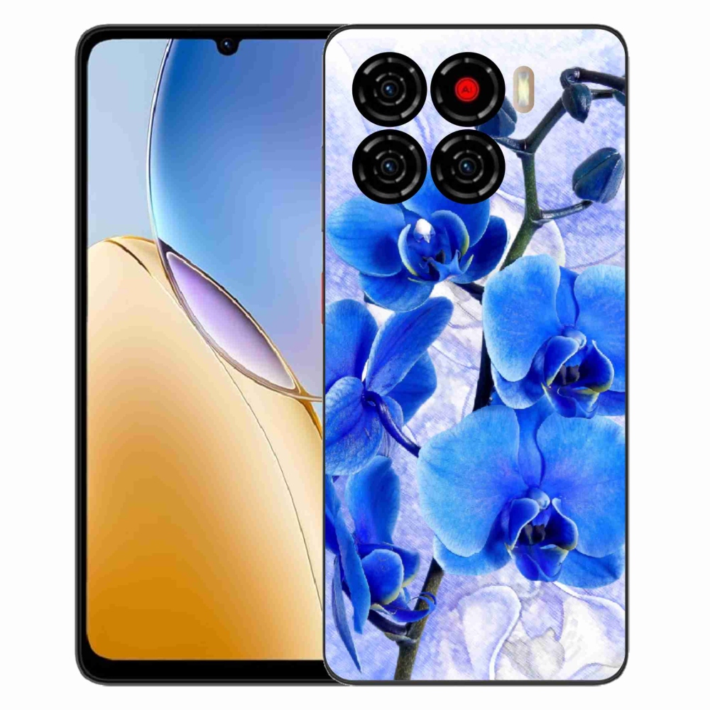 Gelový kryt mmCase na ZTE Blade A56 - modré květy