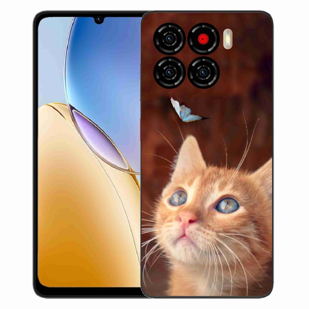 Gelový kryt mmCase na ZTE Blade A56 - motýl a kotě