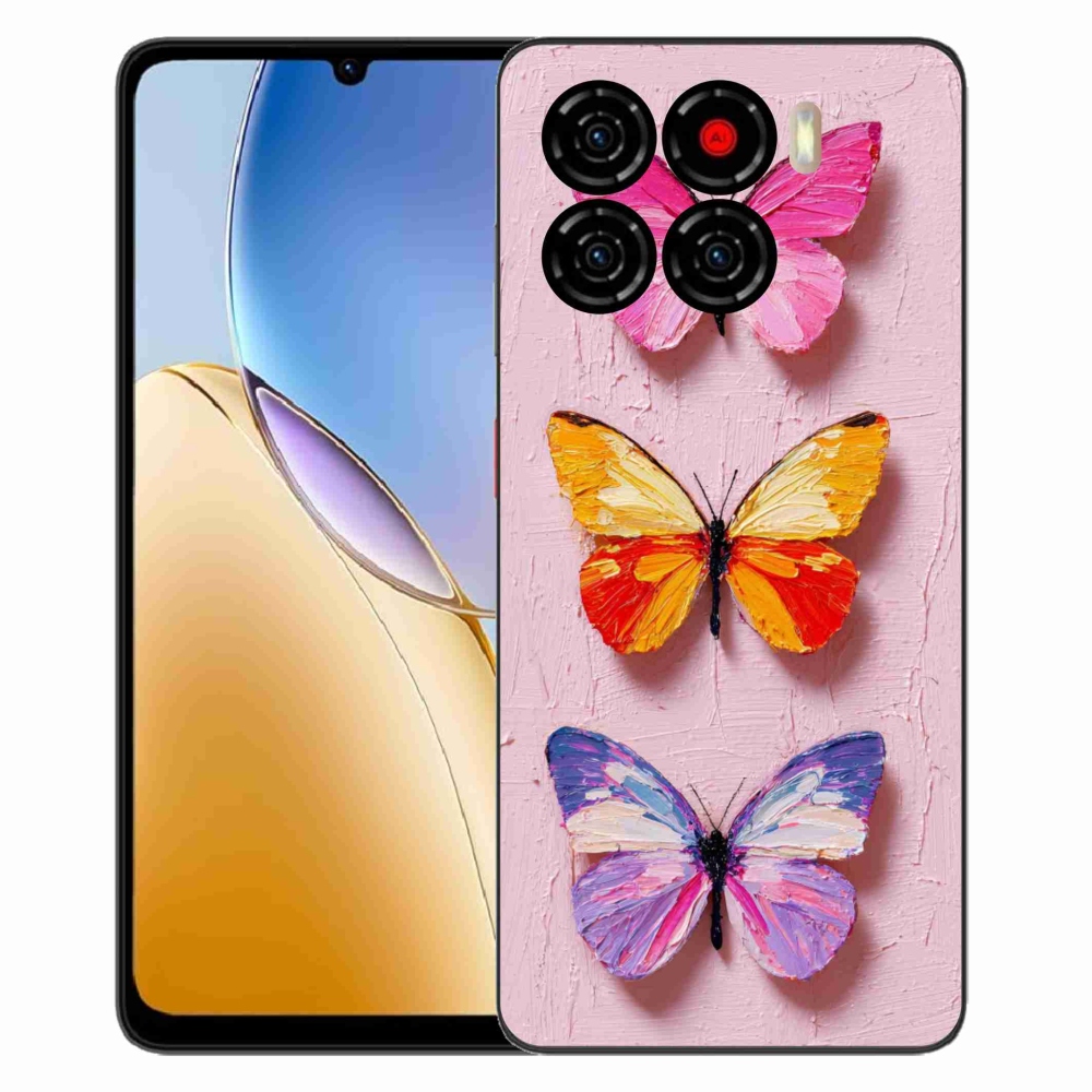 Gelový kryt mmCase na ZTE Blade A56 - motýlí trojice