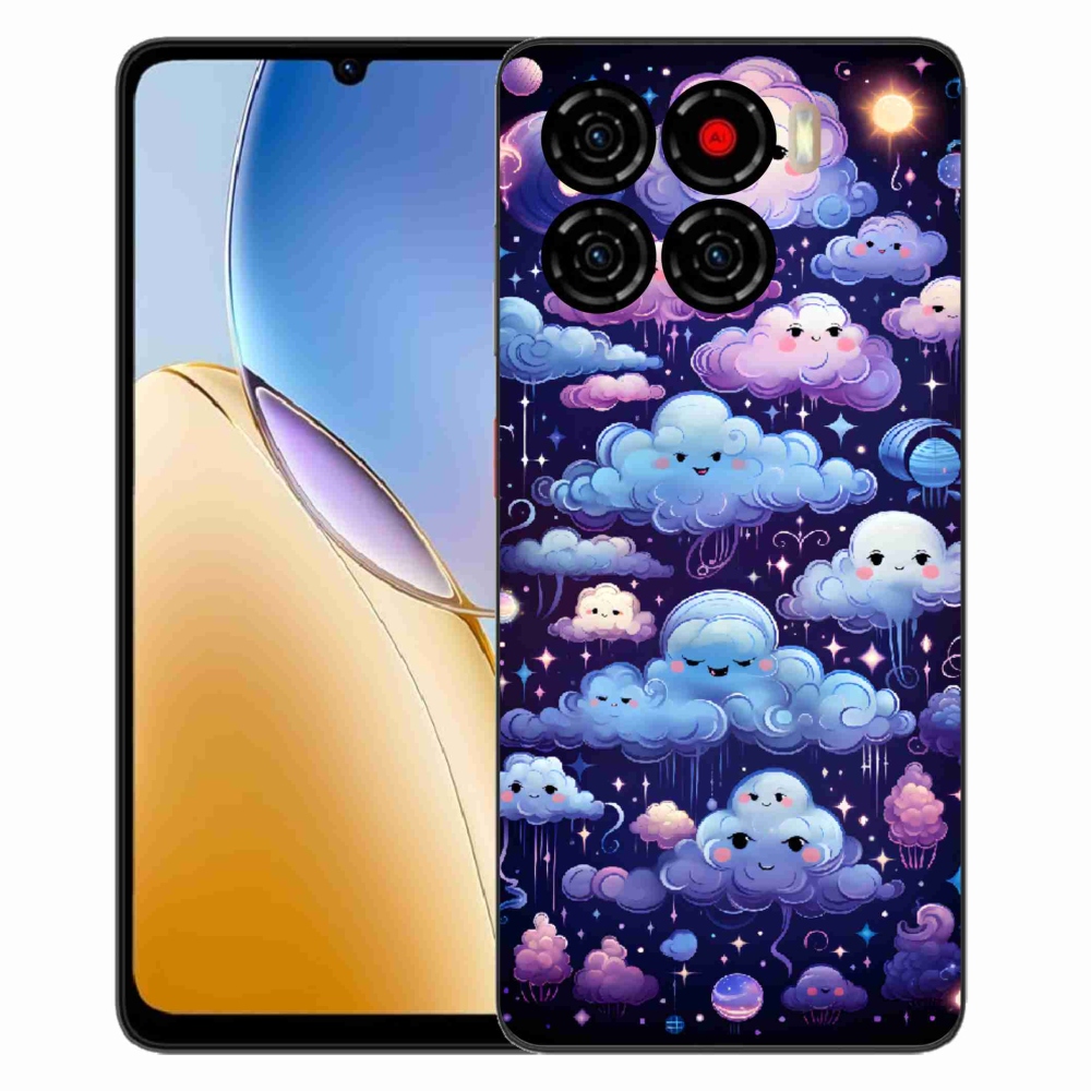 Gelový kryt mmCase na ZTE Blade A56 - mráčky