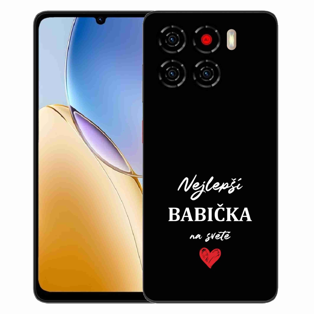 Gelový kryt mmCase na ZTE Blade A56 - nejlepší babička 1 černé pozadí