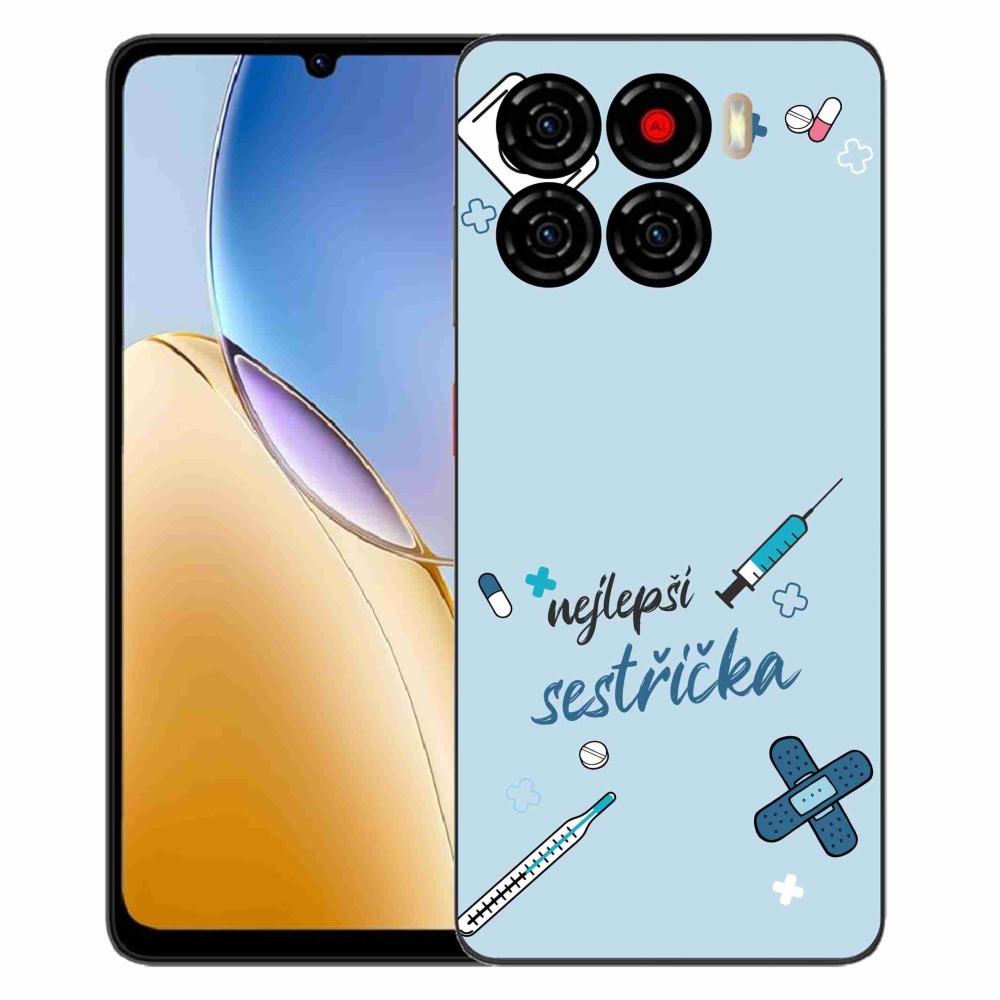 Gelový kryt mmCase na ZTE Blade A56 - nejlepší sestřička modré pozadí