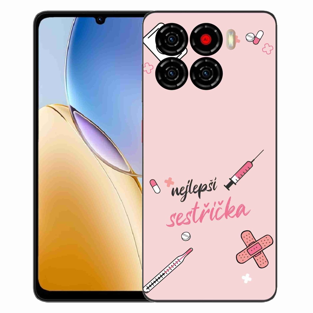 Gelový kryt mmCase na ZTE Blade A56 - nejlepší sestřička růžové pozadí