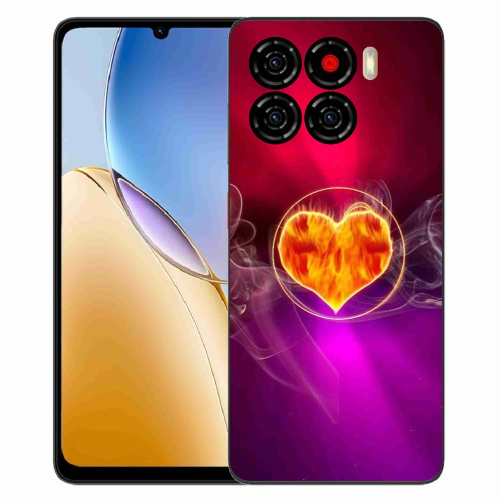 Gelový kryt mmCase na ZTE Blade A56 - ohnivé srdce