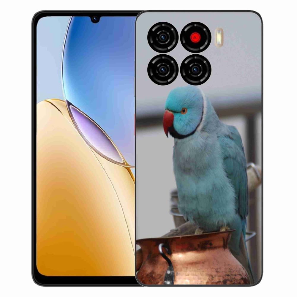 Gelový kryt mmCase na ZTE Blade A56 - papoušek alexandr modrý