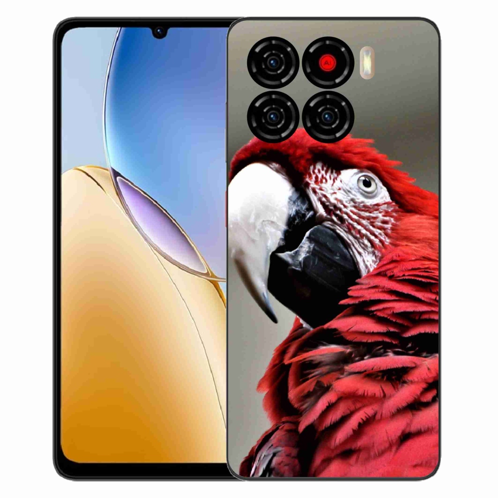 Gelový kryt mmCase na ZTE Blade A56 - papoušek ara červený