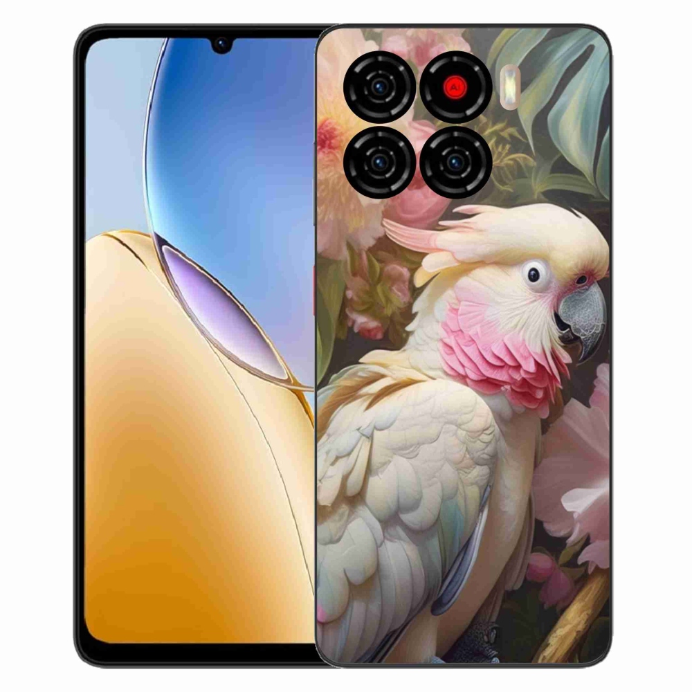 Gelový kryt mmCase na ZTE Blade A56 - papoušek kakadu růžový 2