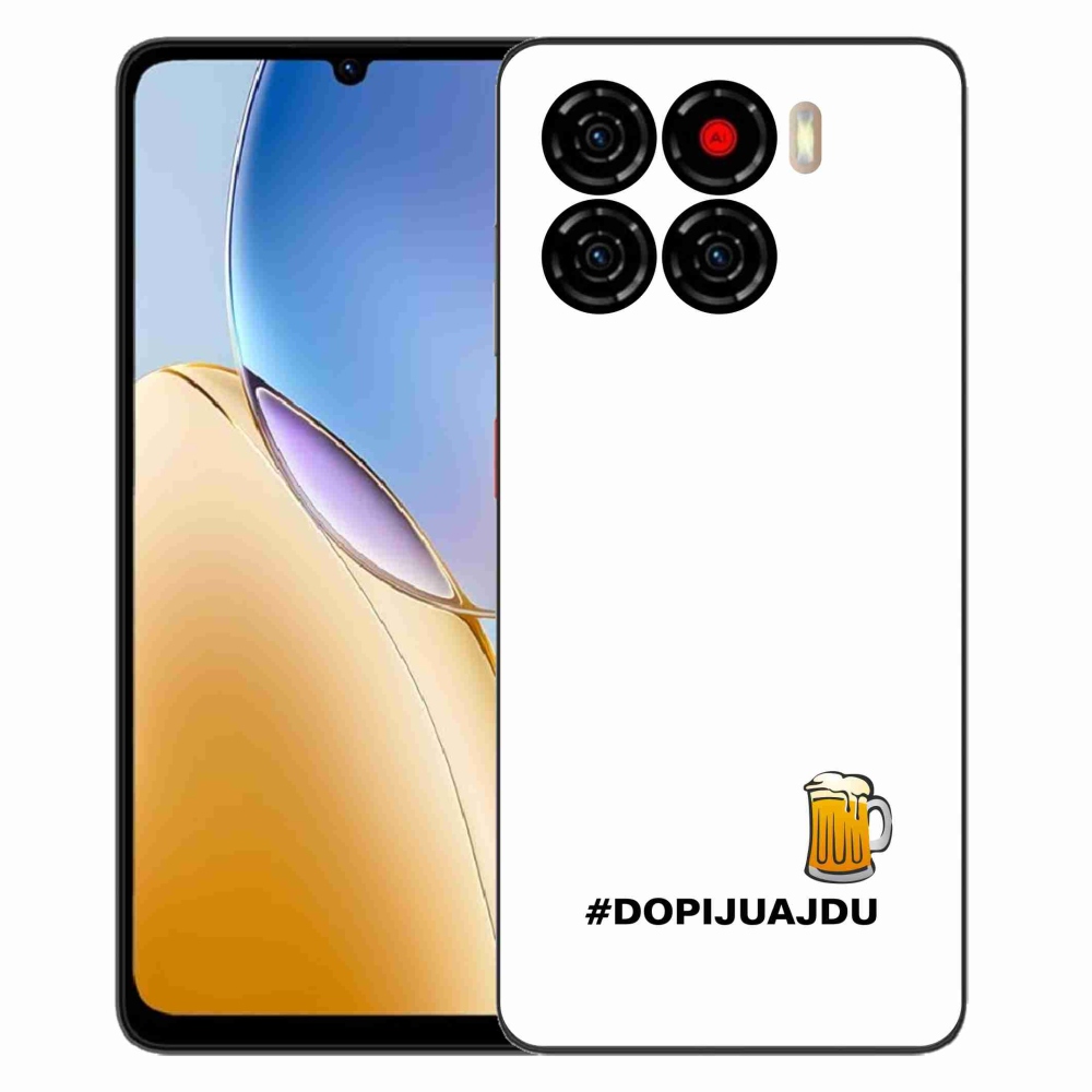 Gelový kryt mmCase na ZTE Blade A56 - pivní motiv 1 bílé pozadí
