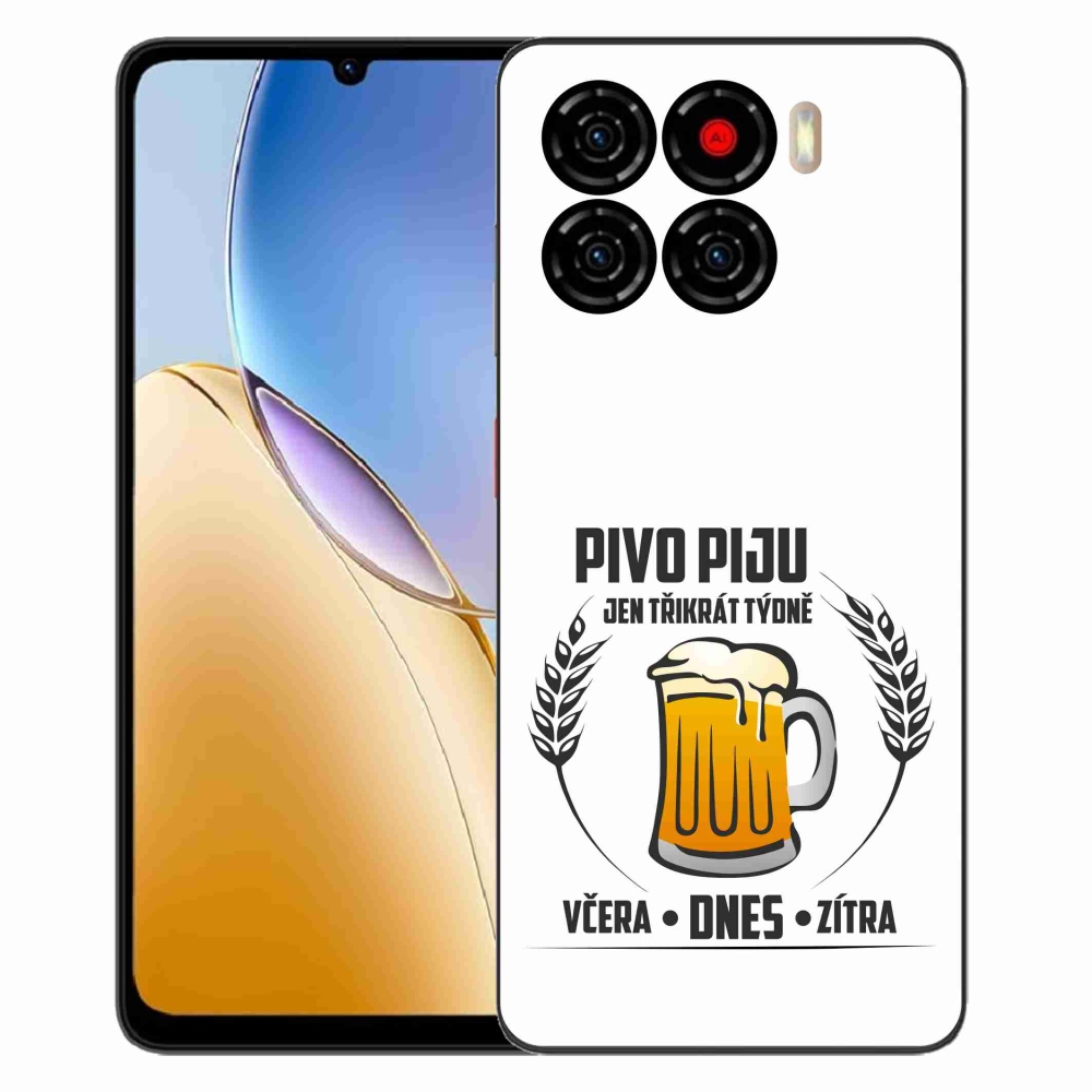 Gelový kryt mmCase na ZTE Blade A56 - pivní motiv bílé pozadí